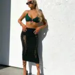 LOVER ERA Σετ - Crop Τοπ Με Τιράντες Και Maxi Φούστα Με Λεπτομέρειες Από Κοψίματα - Image 3