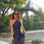 HAVANA VIBES Maxi Φόρεμα Με Ξέφτια -Σκούρο Μπλε - Image 2