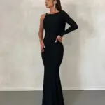 CHASE ME FOREVER Maxi Φόρεμα Με Ένα Μανίκι Και Ντραπέ Λεπτομέρεια - Image 5