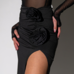 LITTLE ROSES Maxi Skirt Decorated With Roses