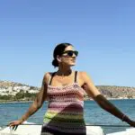 SUMMER COLORS Mini Πολύχρωμο Διάτρητο Χειροποίητο Πλεκτό Φόρεμα Με Τιράντες - Image 5