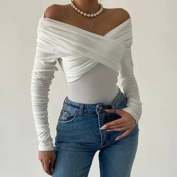 TALK TO ME Long-sleeved Bodysuit - Image 5