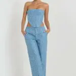 DON'T CALL ME YOURS DENIM Pants With Sequins Details - Image 4