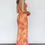 COASTLINE Maxi Floral Dress With Straps And Lace Detail - Image 4