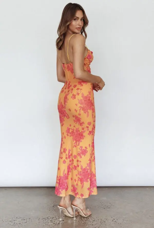 COASTLINE Maxi Floral Dress With Straps And Lace Detail - Image 4