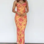 COASTLINE Maxi Floral Dress With Straps And Lace Detail - Image 3
