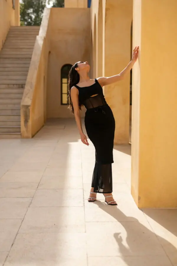 ROLLERCOASTER Set With Transparent Details - Top With Maxi Skirt - Image 4