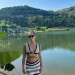Black and White Crochet Crop Top With Maxi Skirt Set - Image 7