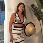 Black and White Crochet Crop Top With Maxi Skirt Set - Image 8