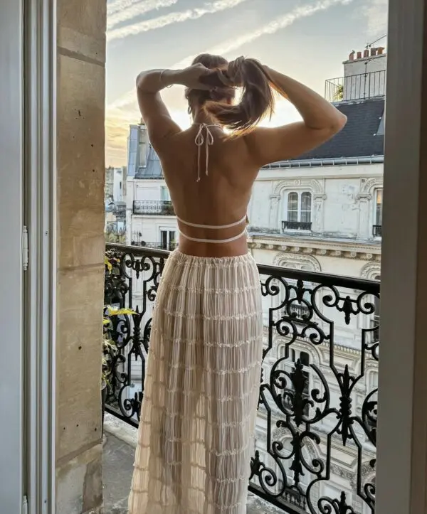 Pleated Set - Maxi Skirt And Top - Image 3