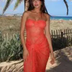 Maxi Δαντελένιο See-Through Στράπλες Φόρεμα - Image 2