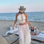 Pleated Set - Maxi Skirt And Top