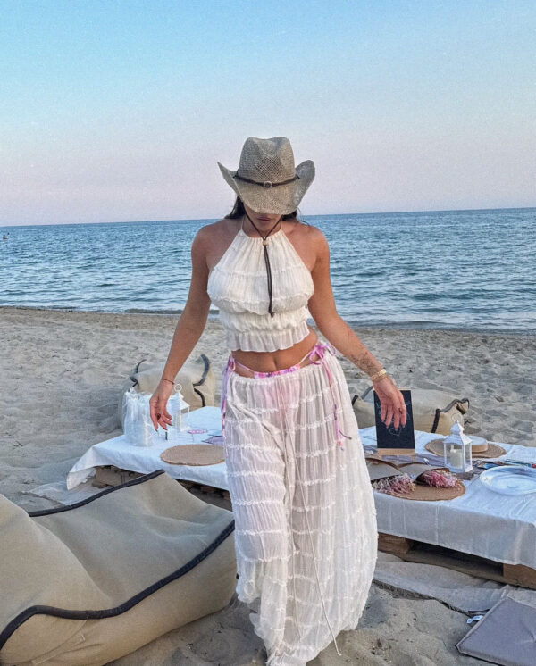 Pleated Set - Maxi Skirt And Top