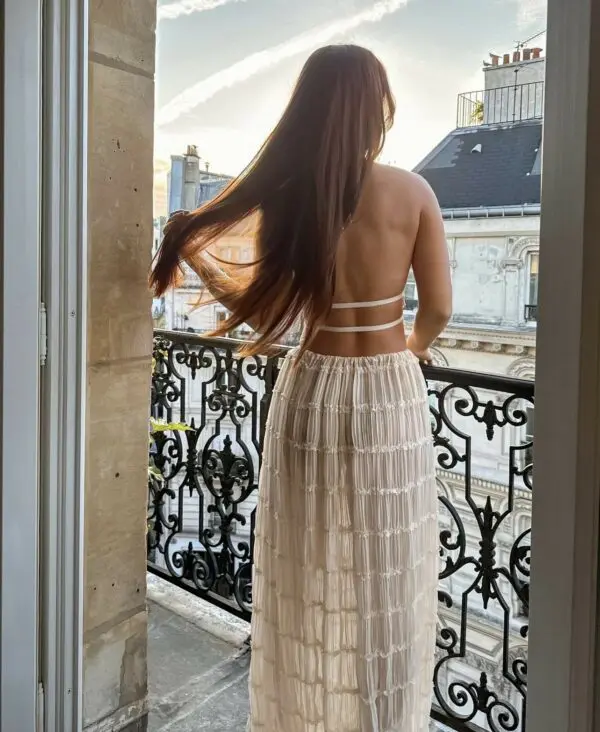 Pleated Set - Maxi Skirt And Top - Image 2