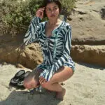 Long-Sleeve See-Through Printed Mini Dress With Ruffle And Lace Details - Image 3