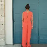Straight-Line Linen Pants With Pockets - Image 3
