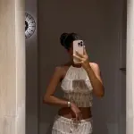 Pleated Set - Maxi Skirt And Top - Image 10