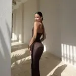 Maxi Crochet See Through Open Back Dress - Image 4