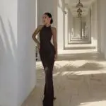 Maxi Crochet See Through Open Back Dress - Image 3