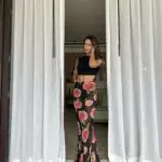 Maxi See Through Floral Print Skirt - Image 3