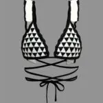 Black and White Crochet Top And Skirt Set With Ruffles - Image 10