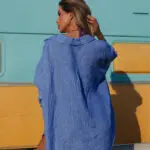 PALOMA Μακρυμάνικο Oversized Ασύμμετρο Λινό Πουκάμισο  - Image 4