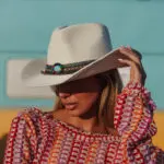 GELINA Hat Decorated With Beads -White - Image 3