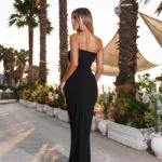 Maxi Εφαρμοστό Στράπλες Φόρεμα Με Λεπτομέρεια Στο Μπούστο Κοχύλια - Image 4