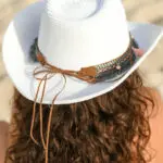 GELINA Hat Decorated With Beads -White - Image 5