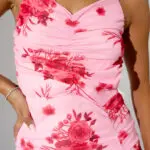 Maxi Floral Dress With Straps, Open Back And Tear - Image 3