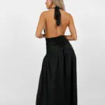 Maxi Dress With Rip And Tie Neck - Image 3
