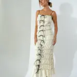 Maxi Pleated Dress With Straps And Bow Details