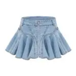 Mini Jean Φούστα Με Βολάν - Image 8