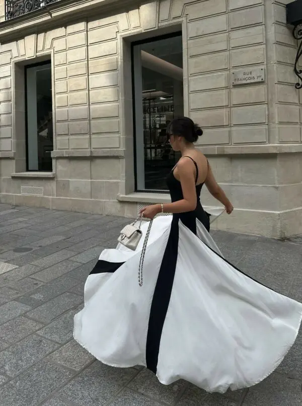 HERE SHE IS Maxi Φόρεμα Με Τιράντες Και Λεπτομέρεια Άνοιγμα Στο Τελείωμα - Image 7