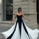 HERE SHE IS Maxi Φόρεμα Με Τιράντες Και Λεπτομέρεια Άνοιγμα Στο Τελείωμα - Image 4