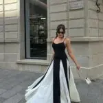 HERE SHE IS Maxi Φόρεμα Με Τιράντες Και Λεπτομέρεια Άνοιγμα Στο Τελείωμα - Image 3