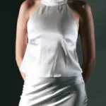 Co-Ord Set - Top With Maxi Skirt Satin Texture - Image 6