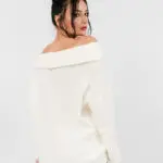 Long Sleeve Knitted Loose Line Sweater - Image 8