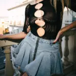 Mini Jean Φούστα Με Βολάν - Image 7