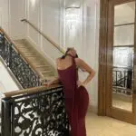 Σετ Maxi Εφαρμοστή Φούστα Και Στράπλες Εφαρμοστό Τοπ Με Εφέ Κορσέ Και Αποσπώμενο Φουλάρι - Image 3
