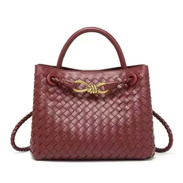 Eco Leather Bag With Gold Detail