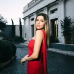 Maxi Στράπλες Γοργονέ Φόρεμα Με Λεπτομέρεια Φουλάρι - Image 3