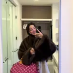 Μακρυμάνικη Crop Oversized Eco Γούνα Με Έντονα Μανίκια - Image 5