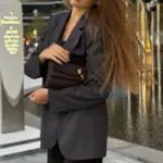 Δερματίνη Τσάντα Clutch Με Πλεκτό Σχέδιο Και Χρυσό Κούμπωμα Κόμπος -Καφέ - Image 3