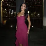 Maxi Asymmetric Dress With Straps And Ruffle Detail - Image 2