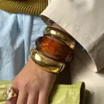Steel Round Bracelet- Gold