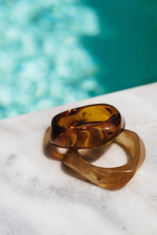 Κοκάλινο Βραχιόλι Bangle Τετράγωνο - Image 2