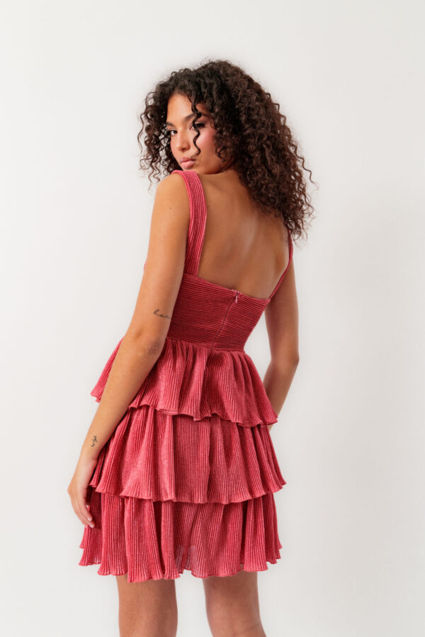 Mini Lurex Dress With Frills And Openings With Starfish Pins Details - Image 6