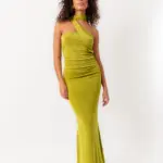 Maxi Strapless Jersey Dress With Scarf Detail