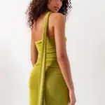 Maxi Strapless Jersey Dress With Scarf Detail - Image 7
